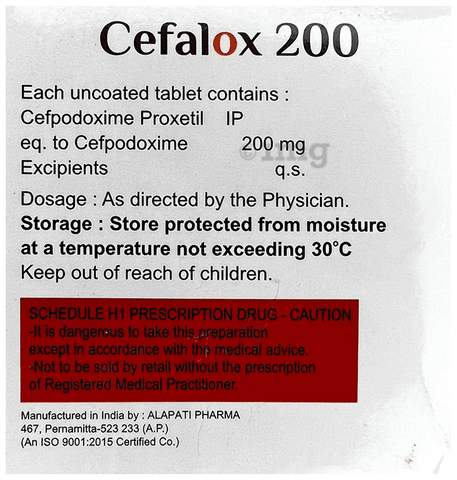 Cefalox 200 Tablet image