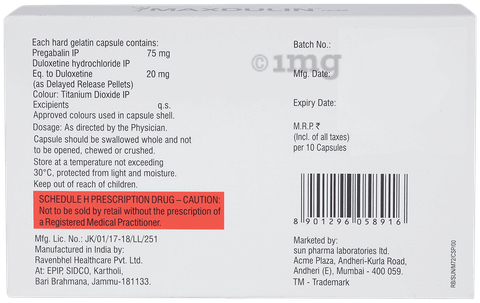 Maxdulin 75/20 Capsule DR image