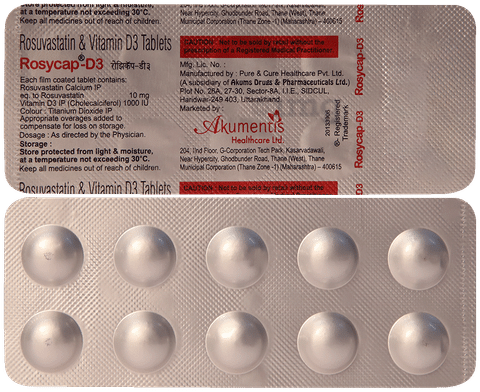 Rosycap D3 10 mg/1000 IU Tablet