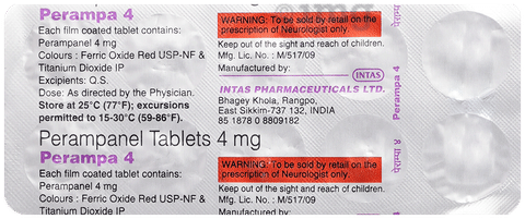 Perampa 4mg Tablet image