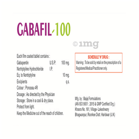 Gabafil 100 Tablet