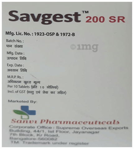 Savgest 200 SR Tablet image