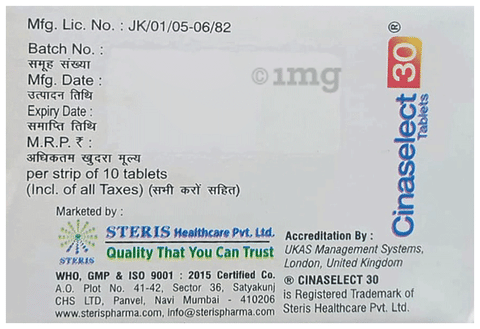 Cinaselect 30 Tablet image