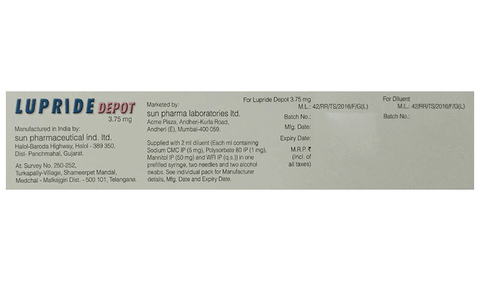 Lupride Depot 3.75mg Injection image