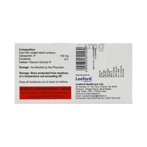 Gabanyl 100mg Tablet image Gabanyl 100mg Tablet image