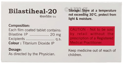 Bilastiheal 20 Tablet image Bilastiheal 20 Tablet image