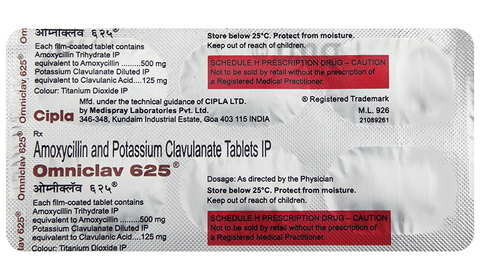 Omniclav 625 Tablet image Omniclav 625 Tablet image