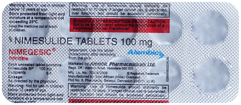 Nimegesic 100mg Tablet image