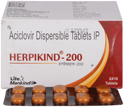 Herpikind 200 Tablet DT image