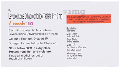 Levosiz 10 Tablet image