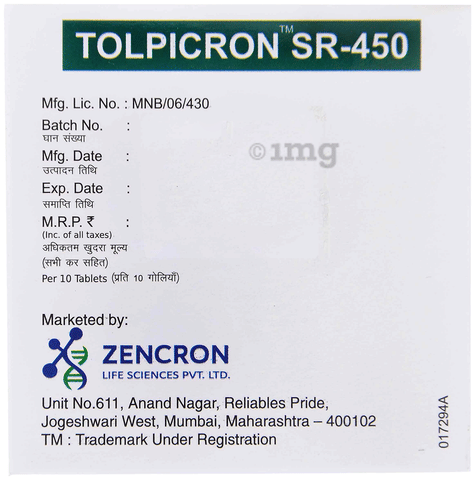 Tolpicron SR 450 Tablet image Tolpicron SR 450 Tablet image