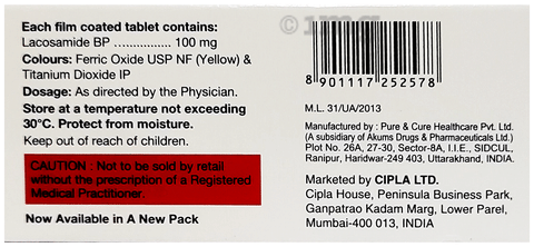 Lacopsy 100mg Tablet image