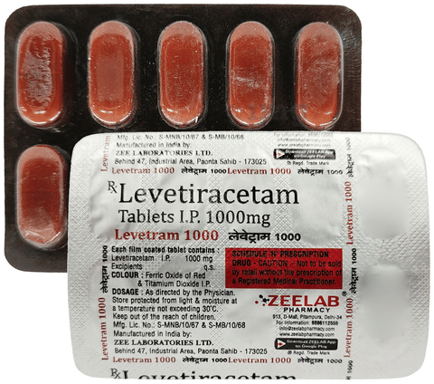 Levetram 1000mg Tablet image Levetram 1000mg Tablet image