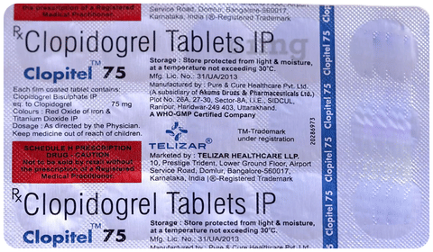 Clopitel 75 Tablet image