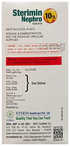 Sterimin Nephro 10% Injection