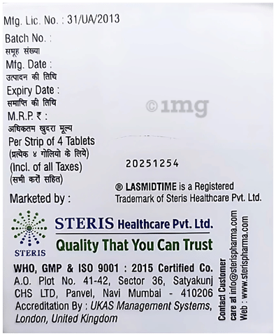 Lasmidtime 100 Tablet image