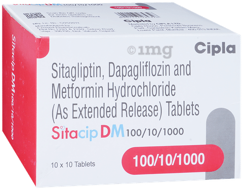 Sitacip DM 10mg/1000mg/100mg Tablet ER