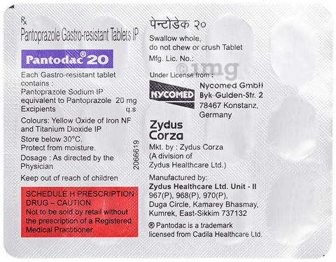 Pantodac 20 Tablet image