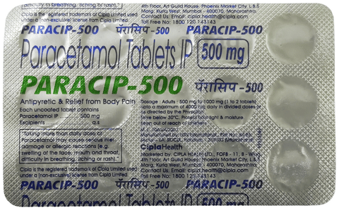पैरासिप 500 टैबलेट image