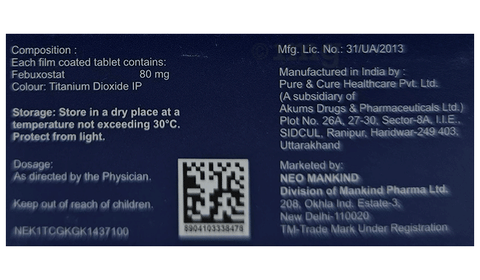 Febuhelp 80mg Tablet image