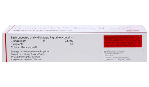 Mycloz 0.5mg Tablet MD image