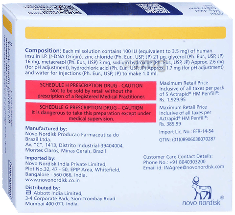 Actrapid HM Penfill (3ml Each) image
