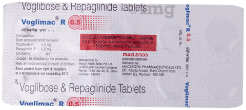 Voglimac R 0.5mg/0.2mg Tablet image Voglimac R 0.5mg/0.2mg Tablet image