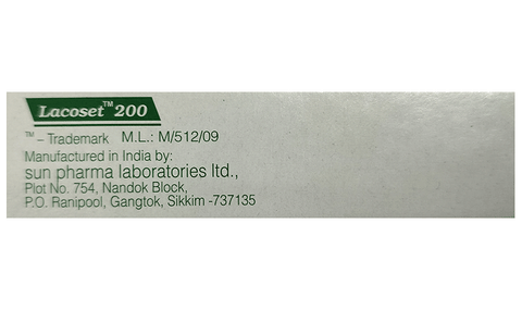 Lacoset 200 Tablet image Lacoset 200 Tablet image