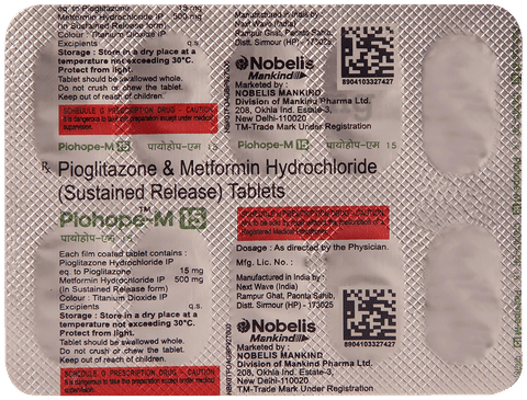Piohope-M 15 Tablet SR image