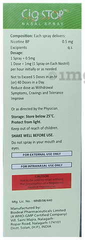 Cig Stop Nasal Spray
