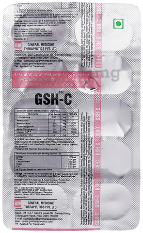Gsh-C Tablet: Buy strip of 10.0 tablets at best price in India