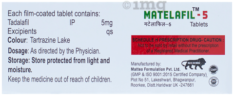 Matelafil 5 Tablet image