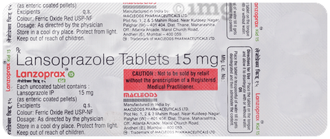 Lanzoprax Kid 15mg Tablet image