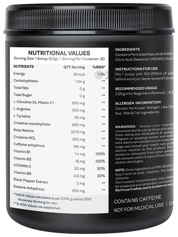 Masculn Pre Workout Powder Green Apple Assault: Buy jar of ...