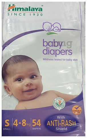 Cotton Disposable Himalaya Medium Size Baby Diaper Age Group Upto 12  Months Packaging Size 54 Piece