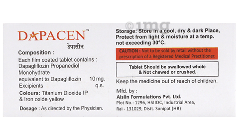 Dapacen 10mg Tablet image