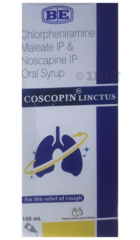 Coscopin Linctus Syrup Passion fruit & cherry image Coscopin Linctus Syrup Passion fruit & cherry image