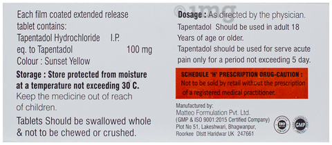 Taprest ER 100 Tablet image Taprest ER 100 Tablet image