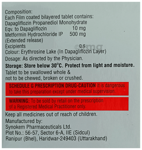 Dapaturn M 10 Tablet ER image