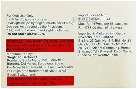Exelon 4.5mg Capsule image Exelon 4.5mg Capsule image
