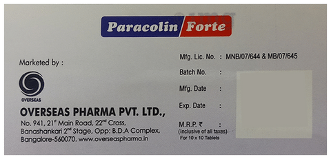 Paracolin Forte Tablet