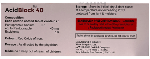 Acidblock 40 Tablet image