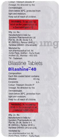 Bilashine 40mg Tablet image