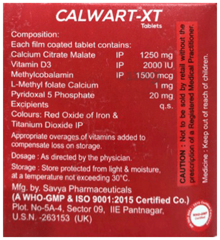 Calwart-XT Tablet image
