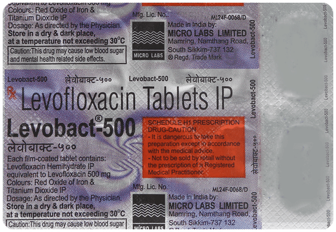 Levobact 500 Tablet image