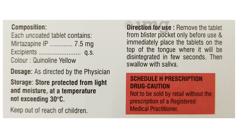 Mirtaday MD 7.5 Tablet image Mirtaday MD 7.5 Tablet image