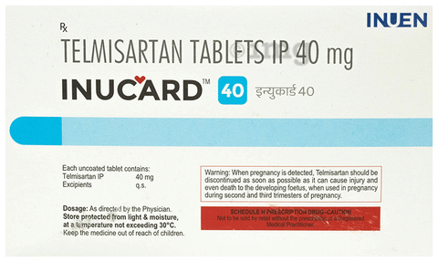 Inucard 40mg Tablet image