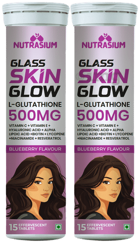 Nutrasium L-Glutathione 500 mg Effervescent Tablets (15 Each) For Skin Whitening, Glow & Reduce Dark Spot Blueberry: Buy combo pack of 2.0 bottles at best price in India Nutrasium L-Glutathione 500 mg Effervescent Tablets (15 Each) For Skin Whitening, Glow & Reduce Dark Spot Blueberry: Buy combo pack of 2.0 bottles at best price in India