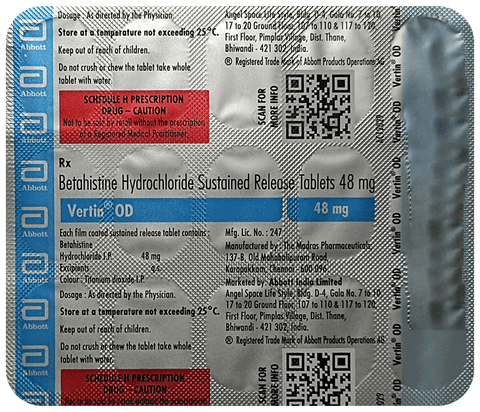 Vertin OD 48mg Tablet SR image