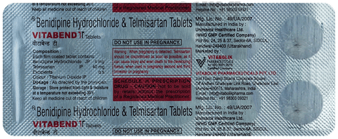 Vitabend T 4mg/40mg Tablet image